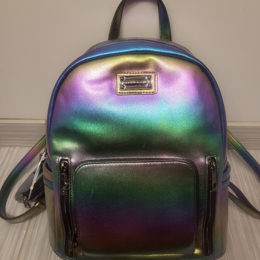 NEW Madden Girl iridescent purple backpack